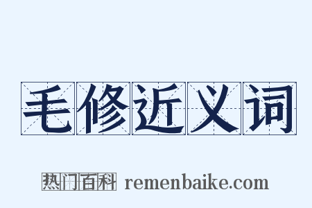 毛修近义词是什么意思的图片